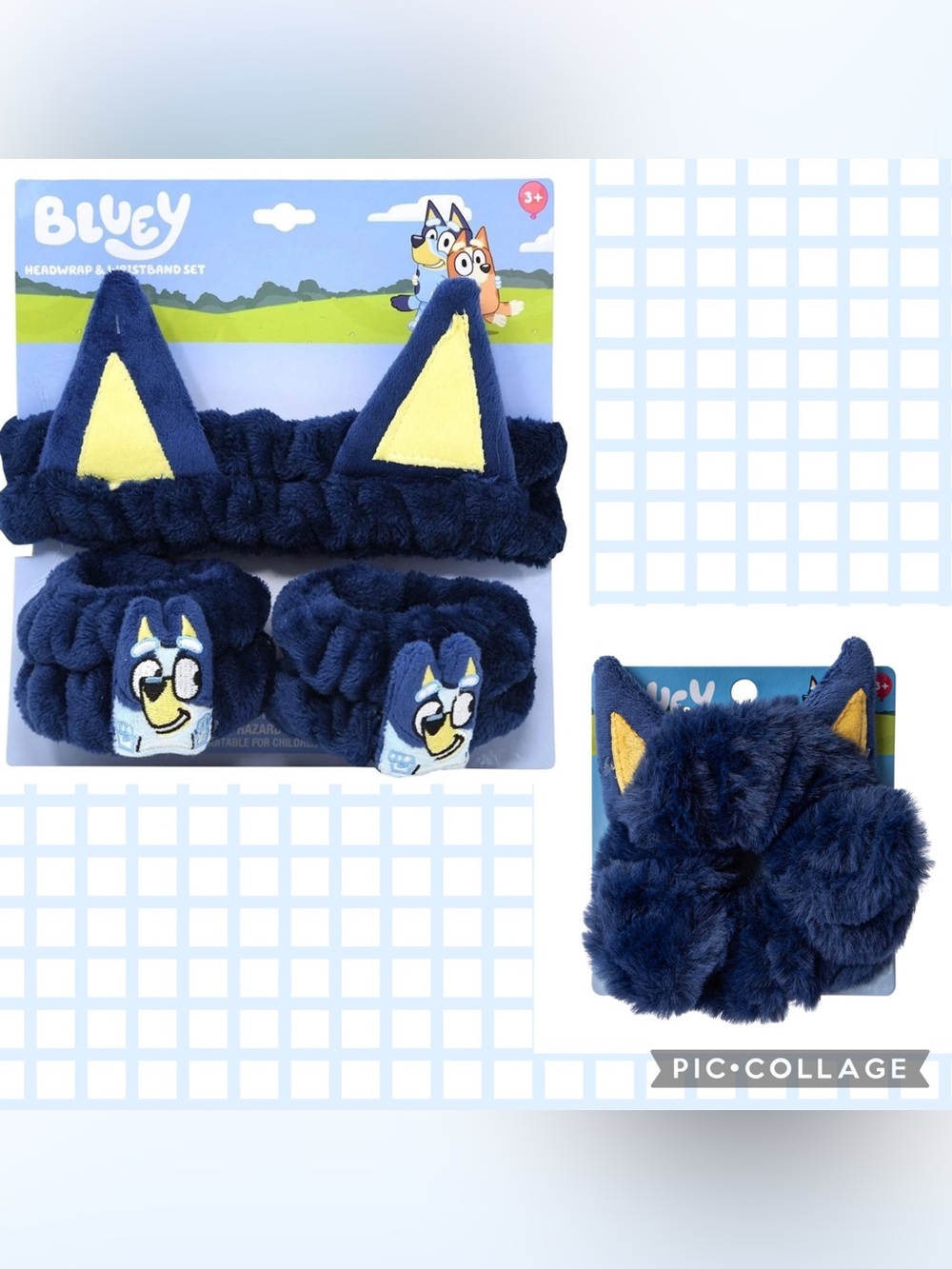 Bluey Plush Headband & Wristbands Set with Plush Hair Scrunchie